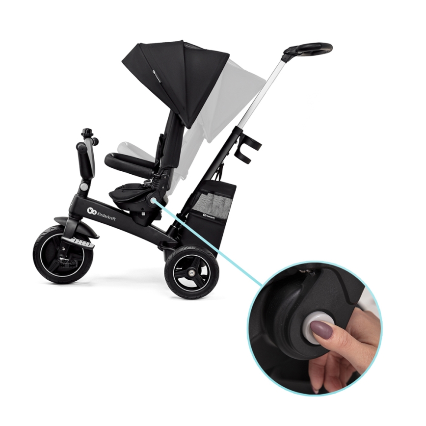 KINDERKRAFT SELECT - Детска триколка 5в1 EASYTWIST Premium черен