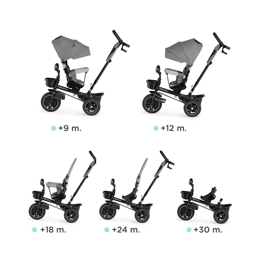 KINDERKRAFT - Детска триколка 5в1 SPINSTEP сива