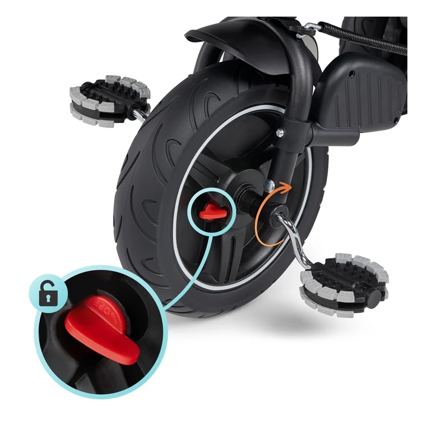 KINDERKRAFT - Детска триколка 5в1 SPINSTEP сива