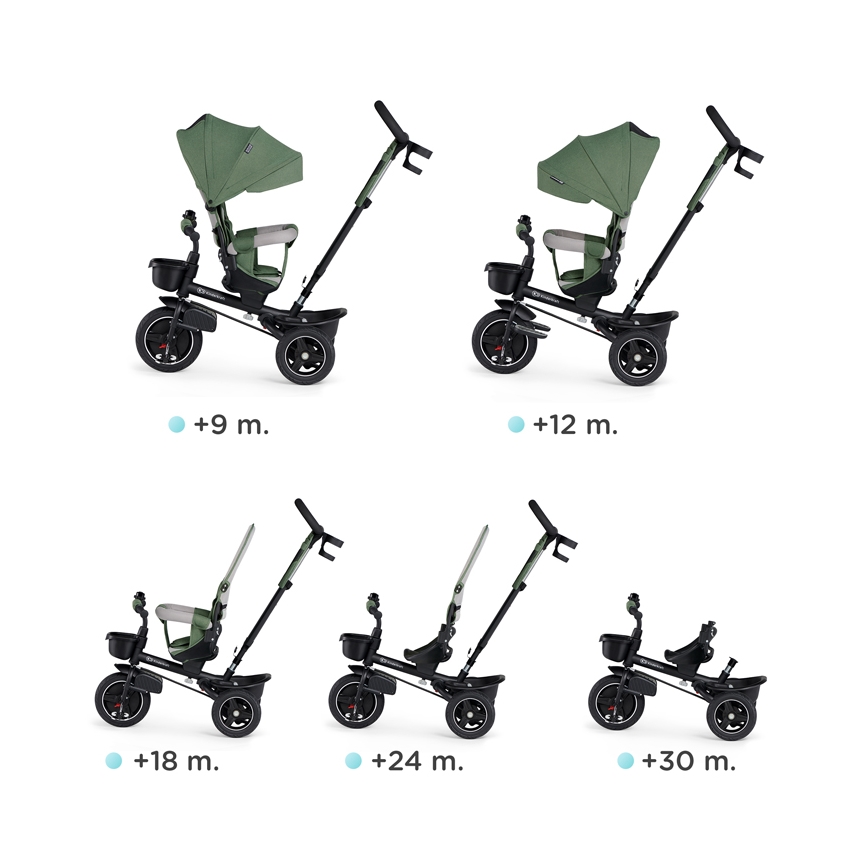 KINDERKRAFT SELECT - Детска триколка SPINSTEP Premium зелен