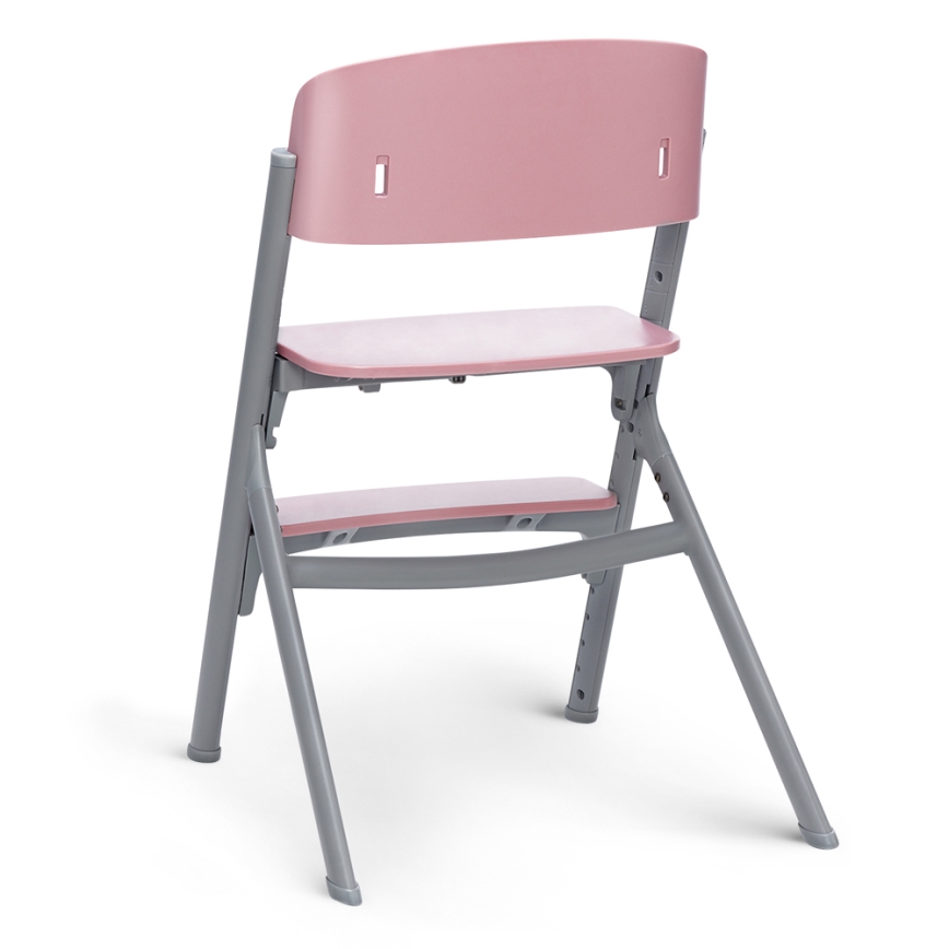 KINDERKRAFT SELECT - Детски стол за хранене 3 в 1 LIVY Premium Aster pink + шезлонг CALMEE