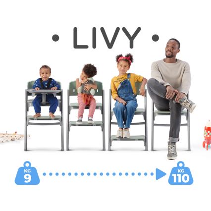 KINDERKRAFT SELECT - Детско столче за хранене 3в1 LIVY Premium Aster розов