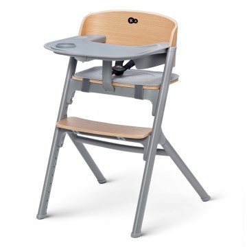 KINDERKRAFT SELECT - Детско столче за хранене 3в1 LIVY Premium дъб