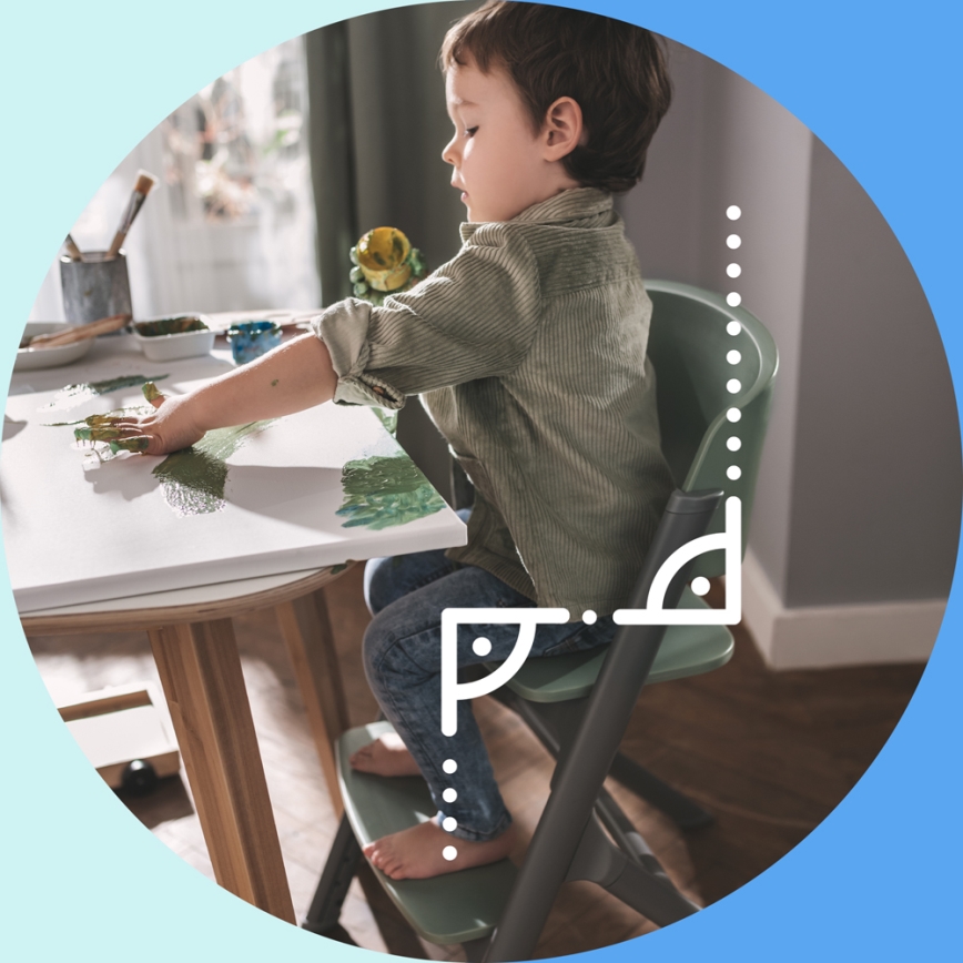 KINDERKRAFT SELECT - Детско столче за хранене 3в1 LIVY Premium Aster розов + шезлонг CALMEE