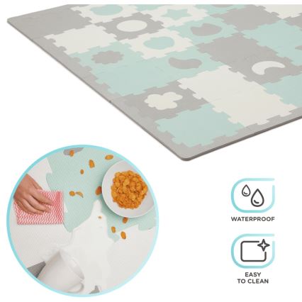 KINDERKRAFT - Пъзел от пяна LUNO 30бр. сив/ментов