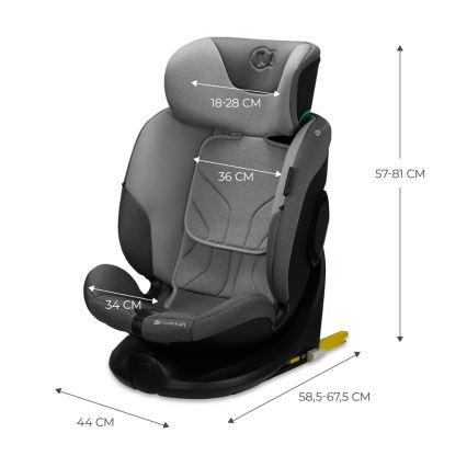 KINDERKRAFT SELECT - Седалка за кола I-FIX (40-150 см) Cool сив