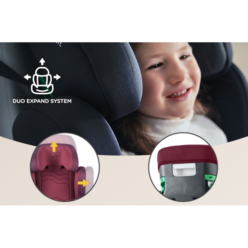 KINDERKRAFT SELECT - Седалка за кола XPAND 2 i-Size (100-150 см) Premium Cherry pearl