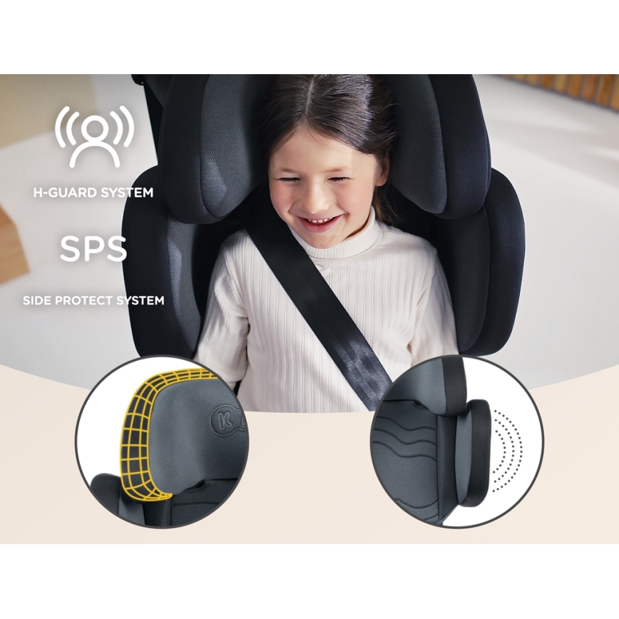 KINDERKRAFT SELECT - Седалка за кола XPAND 2 i-Size (100-150 см) Premium Graphite черен