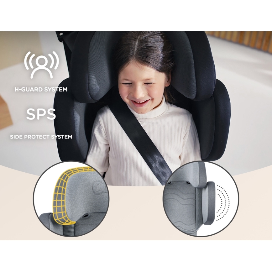 KINDERKRAFT SELECT - Седалка за кола XPAND 2 i-Size (100-150 см) Premium Ракета сив