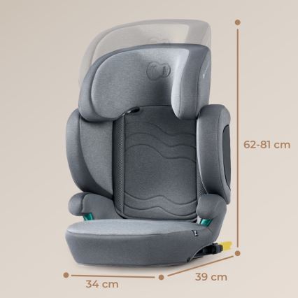 KINDERKRAFT SELECT - Седалка за кола XPAND 2 i-Size (100-150 см) Premium Ракета сив