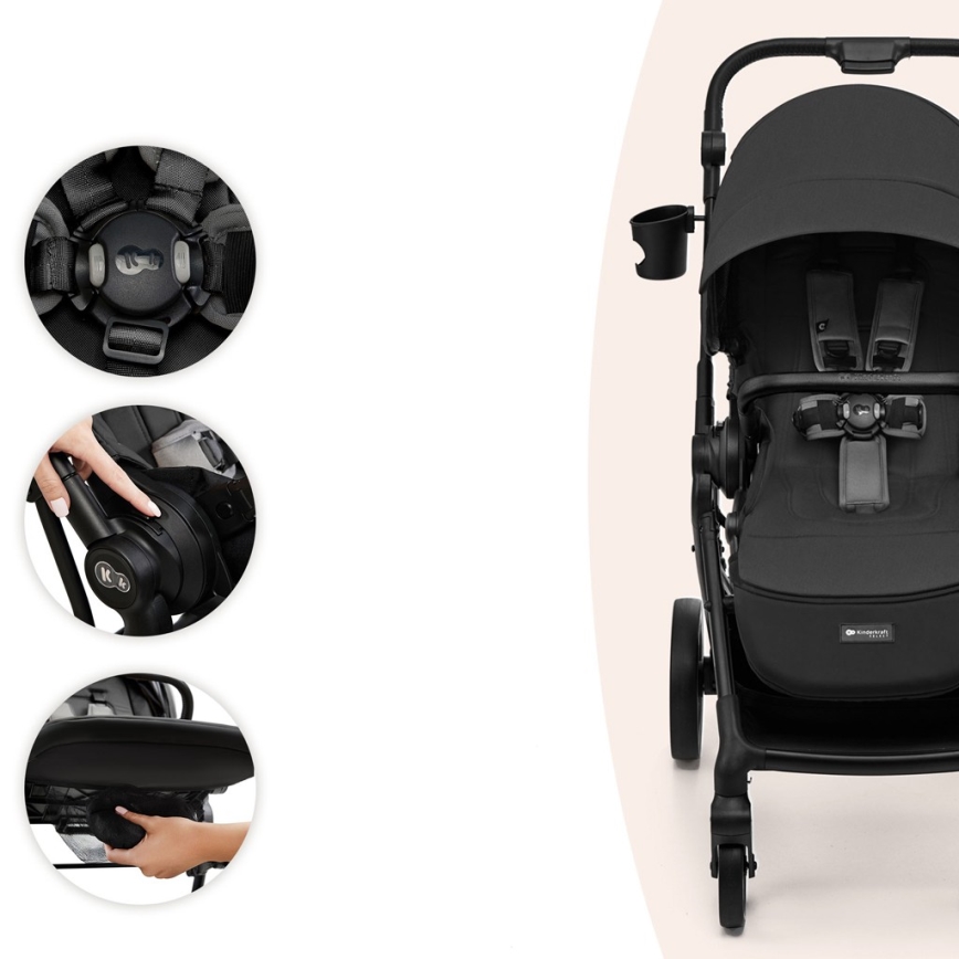 KINDERKRAFT SELECT - Спортна детска количка YOXI Лунно сив