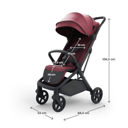 KINDERKRAFT SELECT - спортна количка NUBI 3 Dark Ruby