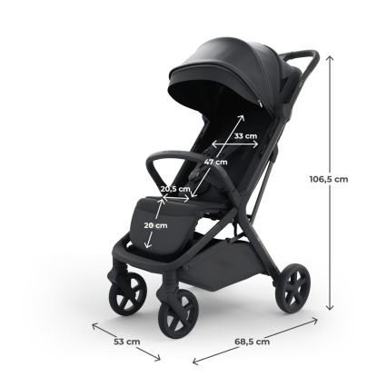 KINDERKRAFT SELECT - спортна количка NUBI 3 Midnight Black