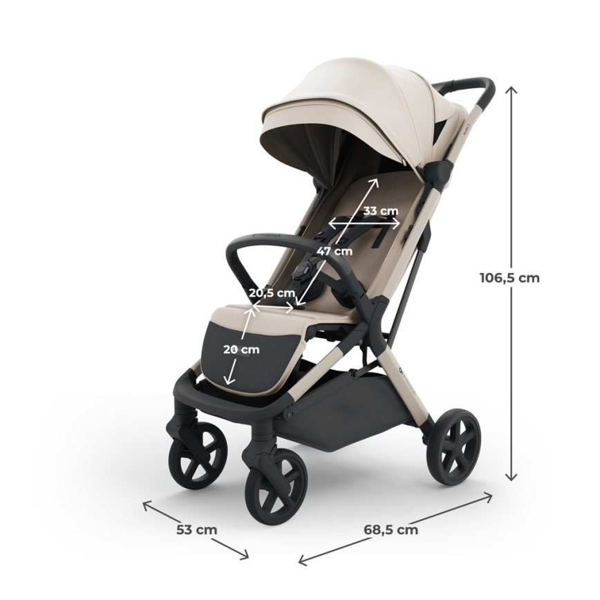 KINDERKRAFT SELECT - Спортна количка NUBI 3, пясъчно бежова