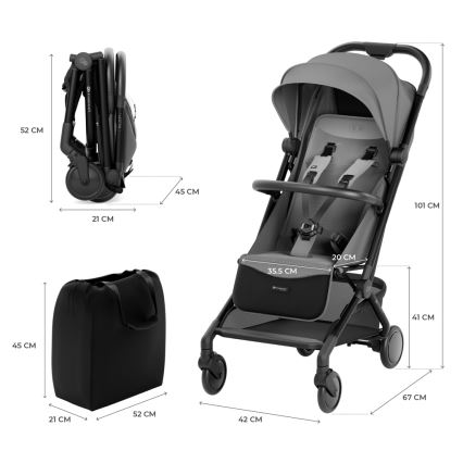 KINDERKRAFT SELECT - Спортна количка PILOT 2 сива