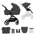 KINDERKRAFT SELECT - Комбинирана бебешка количка 2в1 YOXI Moonlight сив