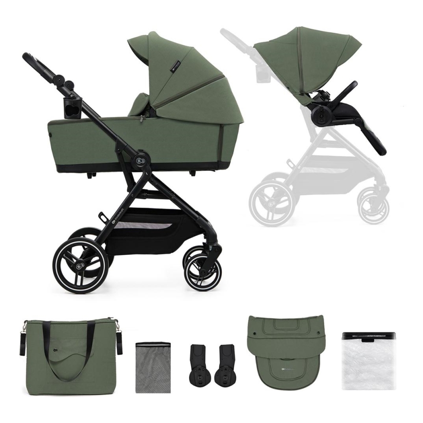 KINDERKRAFT SELECT - Комбинирана бебешка количка 2 в 1 YOXI Mystic green