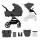KINDERKRAFT SELECT - Комбинирана бебешка количка 2в1 YOXI Moonlight сив