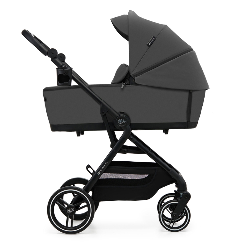 KINDERKRAFT SELECT - Комбинирана бебешка количка 2в1 YOXI Moonlight сив
