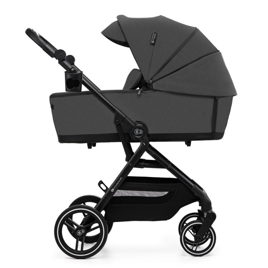 KINDERKRAFT SELECT - Комбинирана бебешка количка 2в1 YOXI Moonlight сив