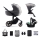 KINDERKRAFT SELECT - Комбинирана бебешка количка 3в1 PRIME 2 Premium Shadow сив + автомобилна седалка