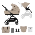KINDERKRAFT SELECT - Комбинирана количка 2в1 YOXI Пясъчен беж