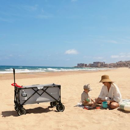 KINDERKRAFT - Сгъваема превозна количка WAGON ROLLSTER сива