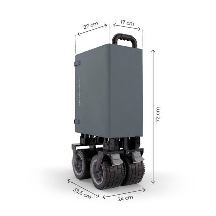 KINDERKRAFT - Сгъваема превозна количка WAGON ROLLSTER сива