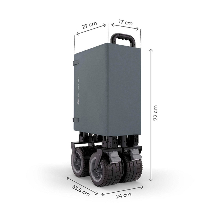 KINDERKRAFT - Сгъваема превозна количка WAGON ROLLSTER сива