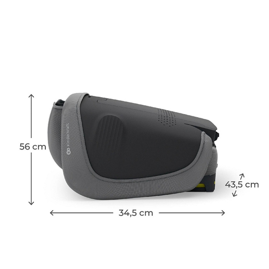 KINDERKRAFT - Сгъваемо детско столче за кола UNITY 2 i-Size 100-150 см сиво