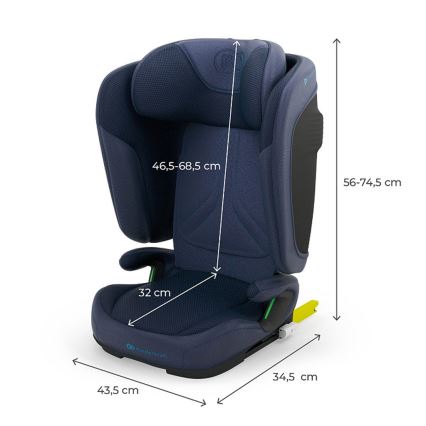 KINDERKRAFT - Сгъваемо детско столче за кола UNITY 2 i-Size 100-150 см тъмносиньо