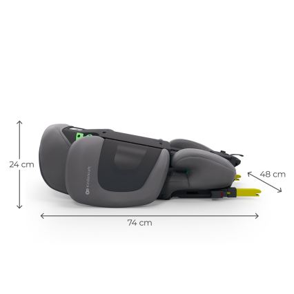 KINDERKRAFT - Сгъваемо детско столче за кола XPAND 2 PRO 100-150 cm сиво