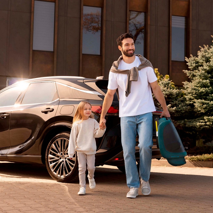 KINDERKRAFT - Сгъваемо столче за кола UNITY 2 i-Size 100-150 см тюркоазово