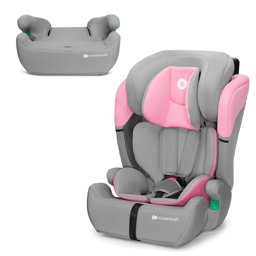 KINDERKRAFT - Столче за кола COMFORT UP i-Size (76-150 см) сив/розов
