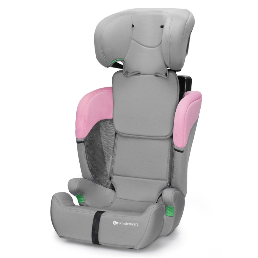 KINDERKRAFT - Столче за кола COMFORT UP i-Size (76-150 см) сив/розов