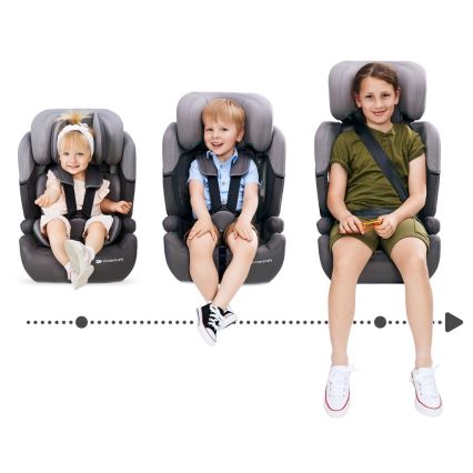 KINDERKRAFT - Столче за кола COMFORT UP i-Size (76-150 см) светлосив
