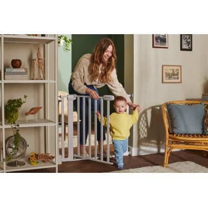 KINDERKRAFT - Защитна бариера LOCK&GO 75-103 см бял