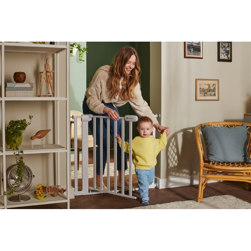 KINDERKRAFT - Защитна бариера LOCK&GO 75-103 см бял