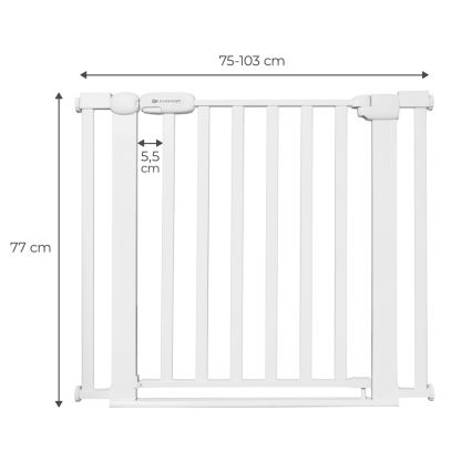 KINDERKRAFT - Защитна бариера LOCK&GO 75-103 см бял