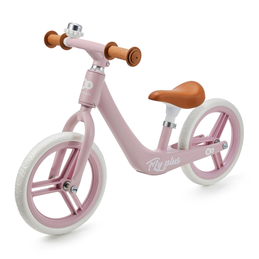 KINDERKRAFT - Колело за бутане FLY PLUS Powder розов