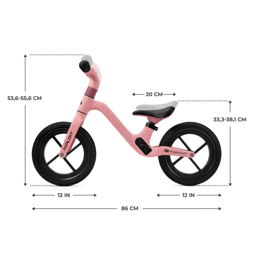 KINDERKRAFT - Колело за бутане XPLOIT Bubblegum розов