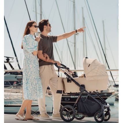 KINDERKRAFT - Комбинирана бебешка количка 2 в 1 NEA 2 Dune Whisper Bizuu