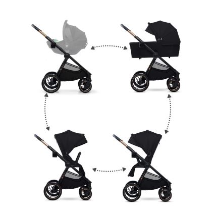 KINDERKRAFT - Комбинирана бебешка количка 2в1 NEA 2 Midnight черен