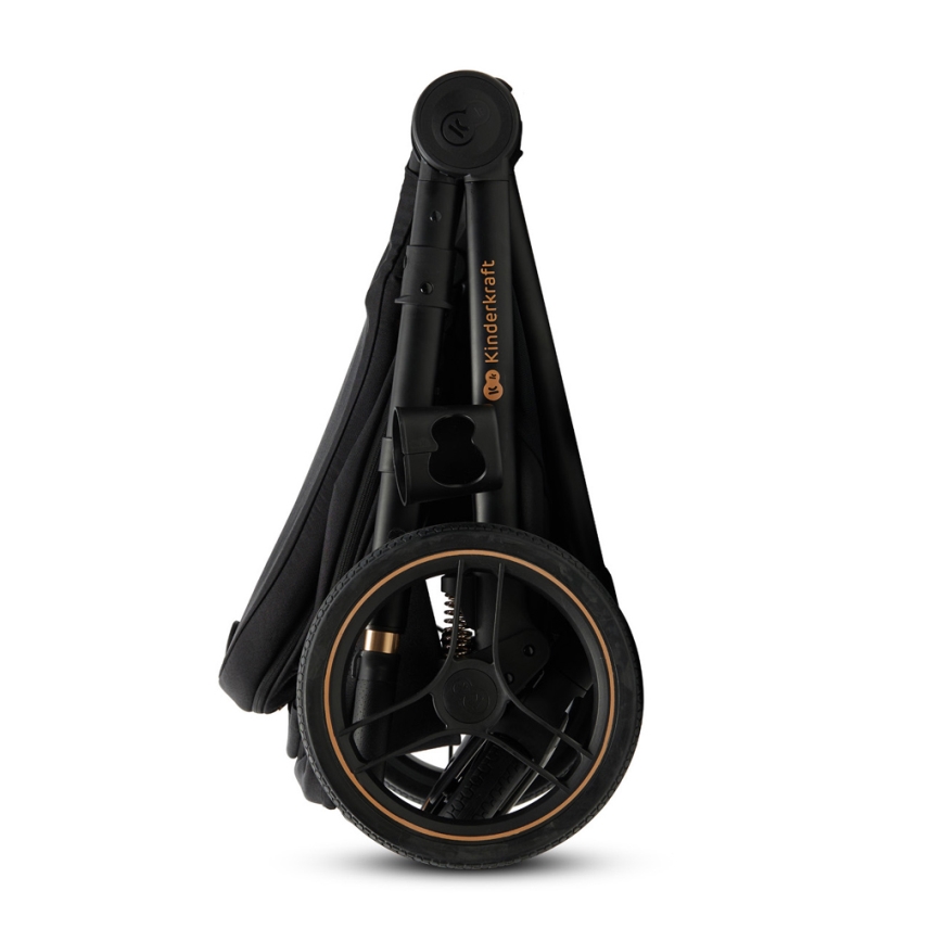 KINDERKRAFT - Комбинирана бебешка количка 2в1 NEA 2 Midnight черен