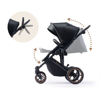 KINDERKRAFT - Комбинирана бебешка количка 2в1 PRIME 2 черен