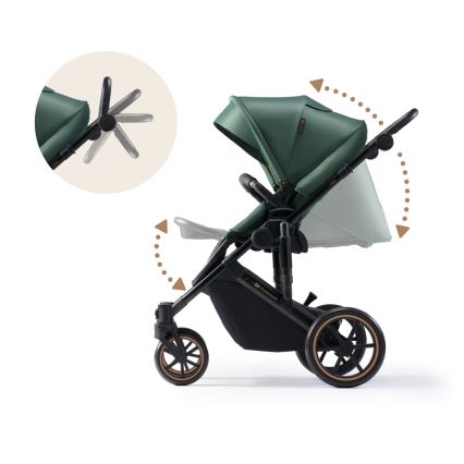 KINDERKRAFT - Комбинирана бебешка количка 2в1 PRIME 2 зелен