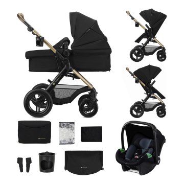 KINDERKRAFT - Комбинирана бебешка количка 3 в 1 MOOV 2 XL Air Black