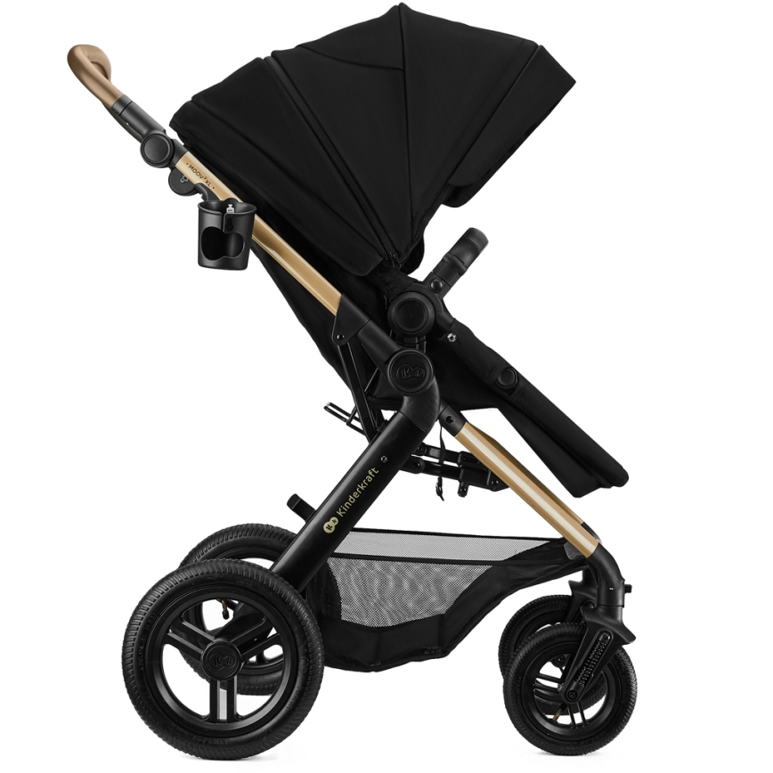 KINDERKRAFT - Комбинирана бебешка количка 3 в 1 MOOV 2 XL Air Black