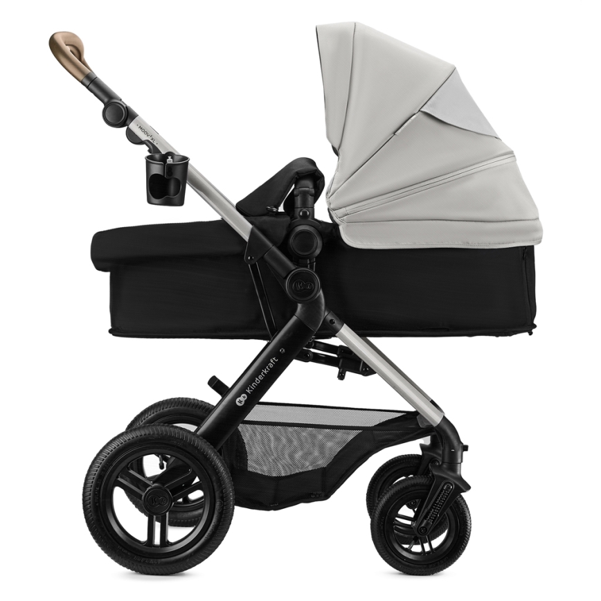 KINDERKRAFT - Комбинирана бебешка количка 3 в 1 MOOV 2 XL Air Grey