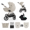 KINDERKRAFT - Комбинирана бебешка количка 3 в 1 PRIME 3 Пясъчна дюна